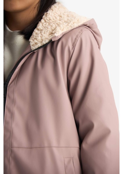 Kız Çocuk Su Geçirmez Kapüşonlu Fermuarlı Yağmurluk C5229A825AU indirimleri