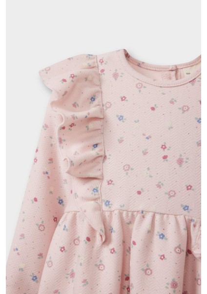 Kız Bebek Çiçekli Uzun Kollu Elbise F4581A525AU fiyatları