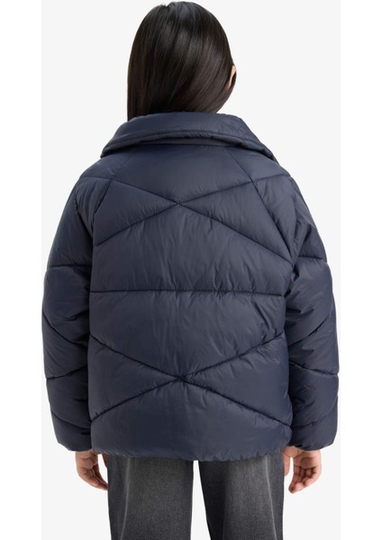 Kız Çocuk Çıtçıtlı Cepli Şişme Mont E9812A825AU