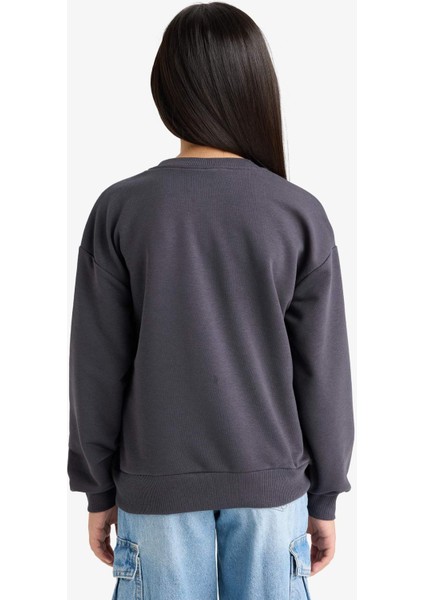 Kız Çocuk Disney Lilo & Stitch Relax Fit Bisiklet Yaka Sweatshirt F3410A825AU indirimleri