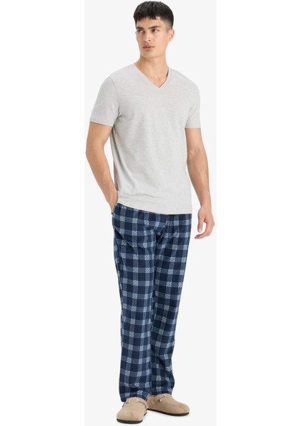 Regular Fit Kareli Cepli Polar Pijama Altı F4224AX25WN modelleri