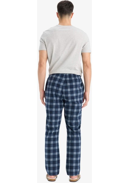 Regular Fit Kareli Cepli Polar Pijama Altı F4224AX25WN