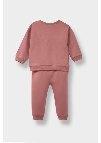 Kız Bebek 2'li Takım Baskılı Sweatshirt Eşofman Altı E8993A525AU fırsatları