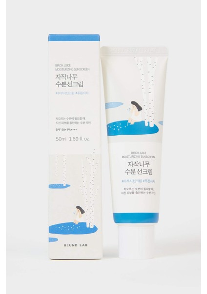 Birch Juice Moisturizing Sunscreen SPF50+ PA++++ 50ml-Huş Özlü Nemlendirici güneş kremi (Hassas Ciltler İçin, Beyazlık Bırakmaz) modelleri