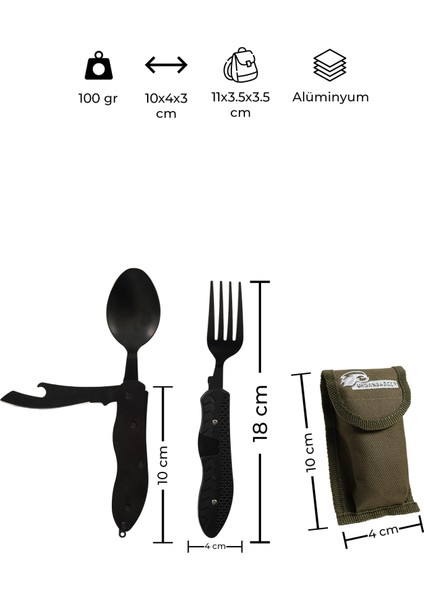 Herja Katlanır Çatal Biçak Kaşık Seti