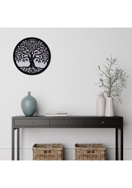Hayat Ağacı Ahşap Duvar Tablosu, Dekoratif Ağaç Tablosu - 38 cm fiyatları