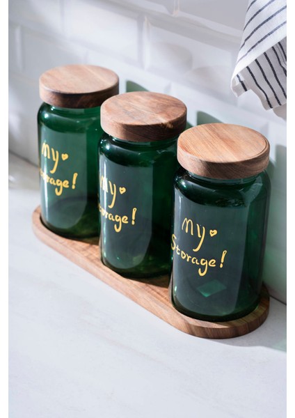 Pierre Akasya Kapaklı Kavanoz Seti - 19 cm