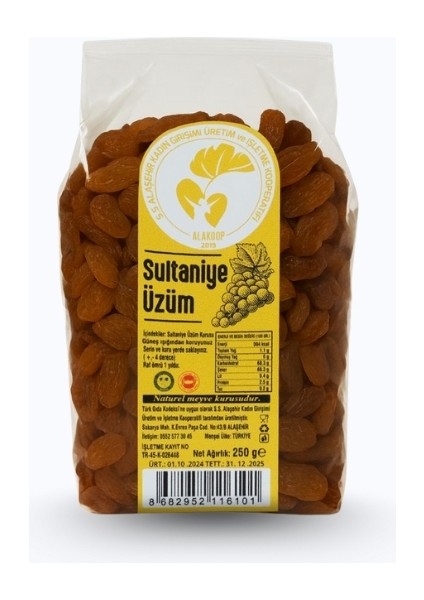 Sultaniye Kuru Üzüm 250 Gr.