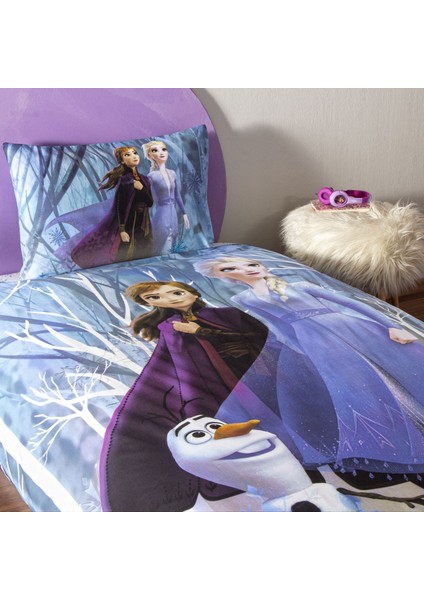 Taç Lisanslı Disney Frozen Winter Tek Kişilik Pamuk Nevresim Takımı fiyatları