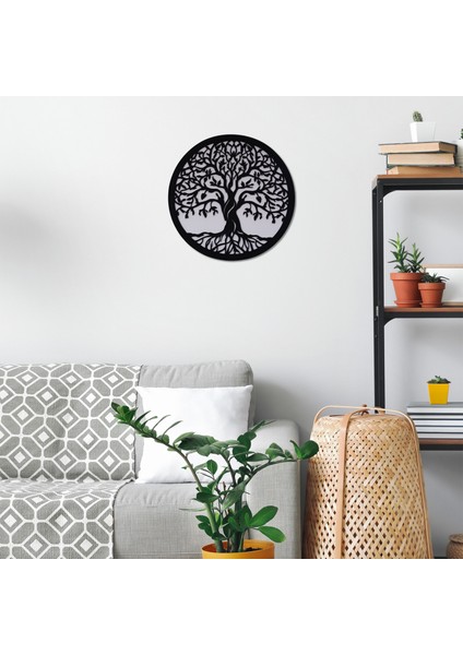 Hayat Ağacı Ahşap Duvar Tablosu, Dekoratif Ağaç Tablosu - 38 cm modelleri