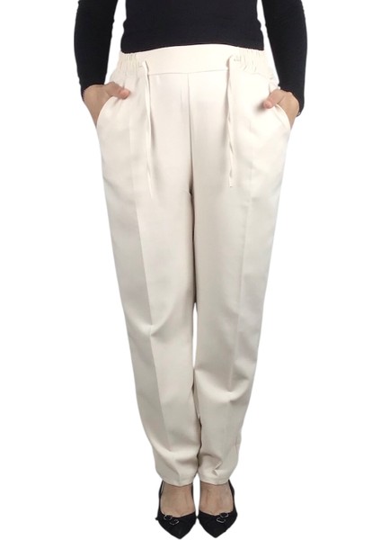 Kadın Beli Lastikli Boru Paça Pantolon Tolmera1 modelleri