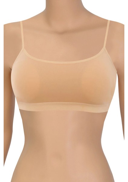 Kadın Sütyen Pedli Ince Ayarlanabilir Askılı Büstiyer (%96 Pamuk - %4 Elastan)