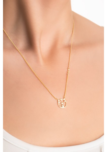 Little Cat 18 Ayar Sarı Altın Kaplama 46 cm Gümüş Kolye fiyatları