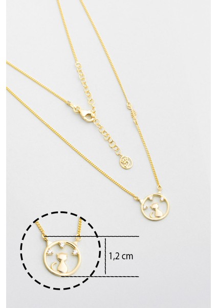 Little Cat 18 Ayar Sarı Altın Kaplama 46 cm Gümüş Kolye modelleri