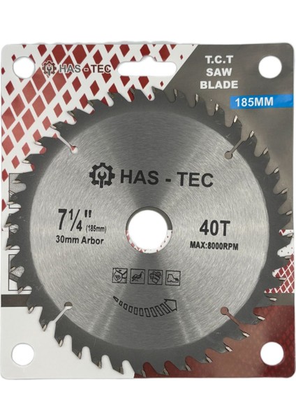 185 mm Ahşap & Sunta Kesici Testere – T.c.t Saw Blade | 185 x 1.3 x 30 mm 40T fiyatları