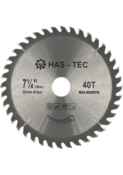 185 mm Ahşap & Sunta Kesici Testere – T.c.t Saw Blade | 185 x 1.3 x 30 mm 40T modelleri