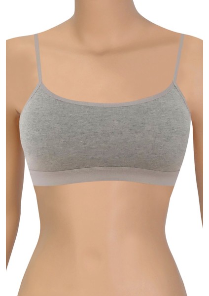 Kadın Sütyen Pedli Ince Ayarlanabilir Askılı Büstiyer (%96 Pamuk - %4 Elastan)