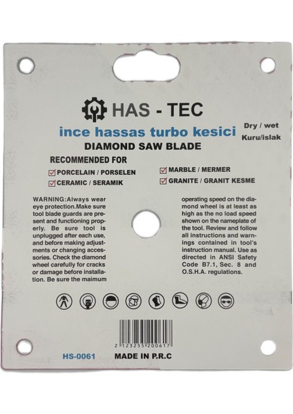 180 mm – Elmaslı Turbo Kesici | Seramik, Porselen, Mermer ve Granit İçin İnce ve Hassas Kesim fırsatları