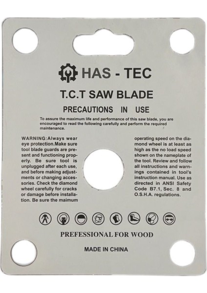 115 mm Ahşap & Sunta Kesici Testere – T.c.t Saw Blade | 115 x 1.6 x 22.23 mm 40T modelleri