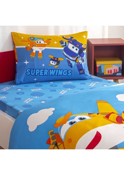 Taç Lisanslı Harika Kanatlar Fliying Tek Kişilik Pamuk Nevresim Takımı modelleri