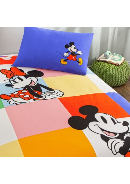 Taç Lisanslı Disney Minnie & Mickey Tek Kişilik Pamuk Nevresim Takımı fiyatları