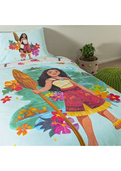 Taç Lisanslı Disney Moana Tek Kişilik Pamuk Nevresim Takımı fiyatları