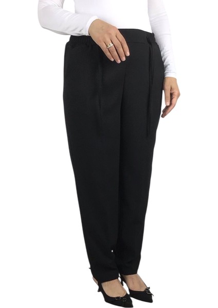 Kadın Beli Lastikli Boru Paça Pantolon Tolmera1