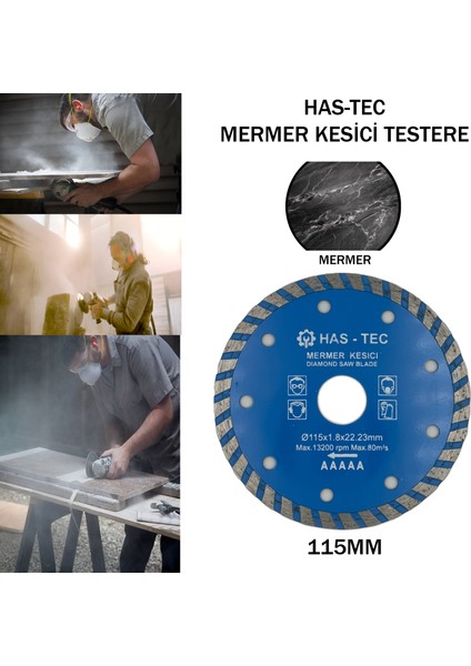 115 mm Mermer Kesici – Diamond Saw Blade | 115 x 1.8 x 22.23 mm