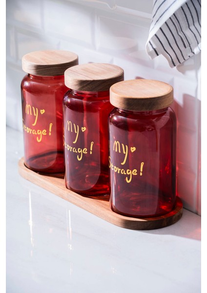 Pierre Akasya Kapaklı Kavanoz Seti - 19 cm