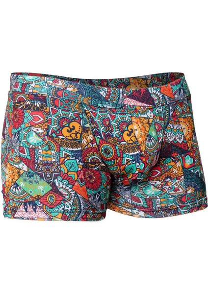 Erkek Modal Çok Renkli Baskılı Torbalı Normal Paça Boxer 1807