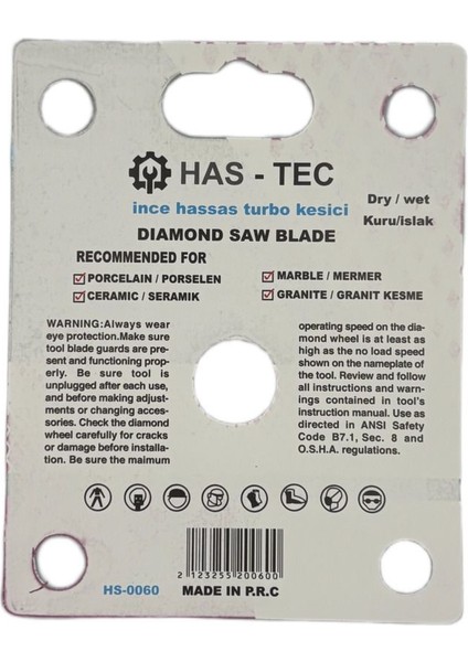 115 mm – Elmaslı Turbo Kesici | Seramik, Porselen, Mermer ve Granit İçin İnce ve Hassas Kesim fırsatları