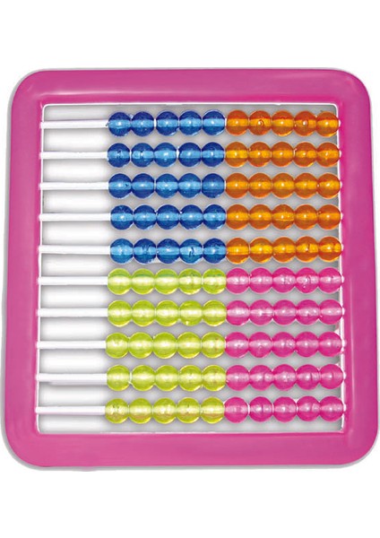 Lüx Mihsap Abaküs Sayı Boncuğu Pembe Renkli Eğitici Oyun Aracı 10 Parça