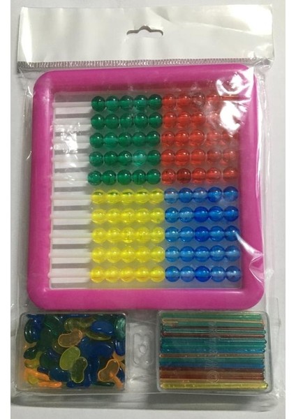 Sayı Seti -Sayı Boncuğu -Sayı Çubuğu -Sayı Fasülyesi Mavi