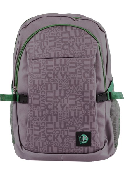 Moods Up Lucky Su Geçirmez Kumaşlı 15.6 inç Laptop Uyumlu Okul Sırt Çantası Gri
