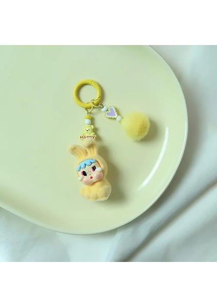 Yeni Çizgi Film Crybaby Keychain Sevimli Flocked Flocked Fabric Bebek Çanta Tahil Aksesuarları Araba Anahtar Zinciri Moda Si A37 A37-6 (Yurt Dışından)