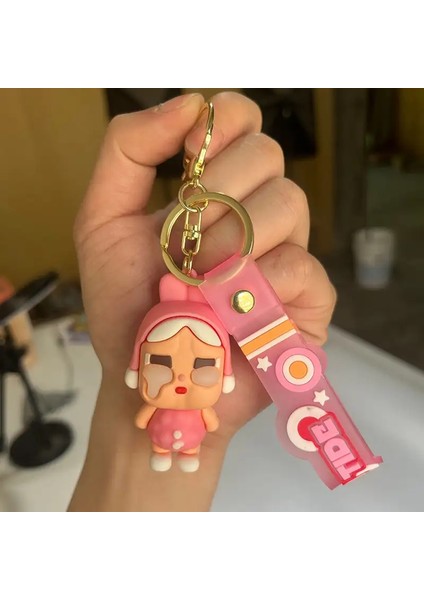 Yeni Kawaii Crybaby Keychain Kolye Karikatür Sevimli Bebek Araba Ana Zinciri Backpack Kolye C (Yurt Dışından)