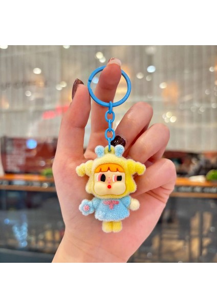 Yeni Kawaii Crybaby × Uçan Küçük Polis Zinciri Sırt Çantası Kolye Dekorasyonu Anahtar: A (Yurt Dışından)