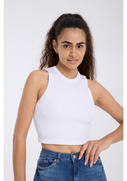 Ribanalı Fit Crop Atlet DNV-000135