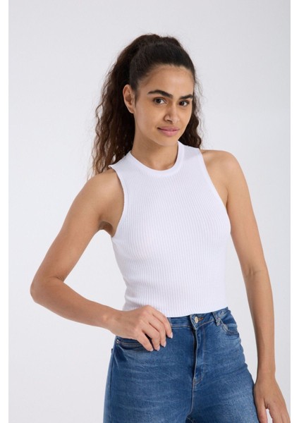 Ribanalı Fit Crop Atlet DNV-000135