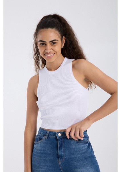 Ribanalı Fit Crop Atlet DNV-000135