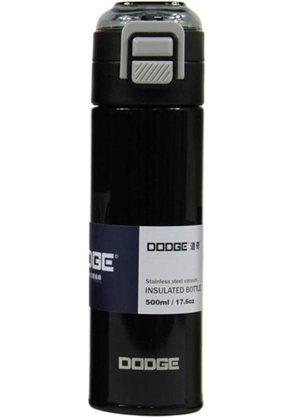 Dodge Çift Kullanımlı Kapak Çelik Matara 400 Ml. DDG-DB-24515-400 Siyah
