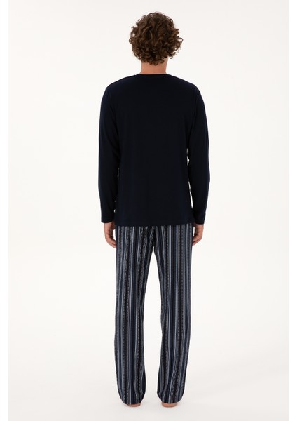 Erkek Lacivert Pijama Takım 50318607-VR033 indirimleri