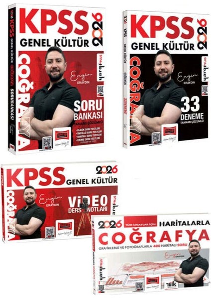 2026 Kpss Genel Kültür Coğrafya Soru - Deneme - Video Ders - Harita Seti (Engin Eraydın)