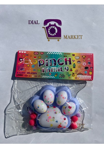 Büyük Kedi Patisi Sukuşi - Taba Squishy - Karışık Renk - 1 Adet modelleri