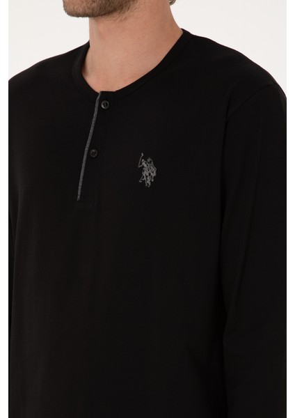 Erkek Siyah Pijama Takım 50318608-VR046