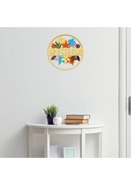 El Yapımı Renkli Sonbahar Yapraklı Tablo Kapı ve Duvar Süsü modelleri