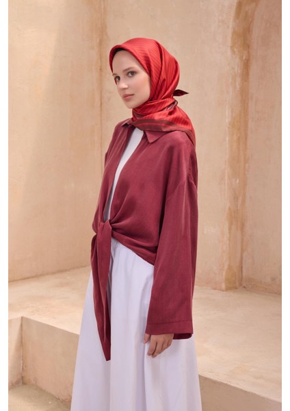 Tivil İpek Eşarp 4115 - 38 Kırmızı Karışık Desen fiyatları