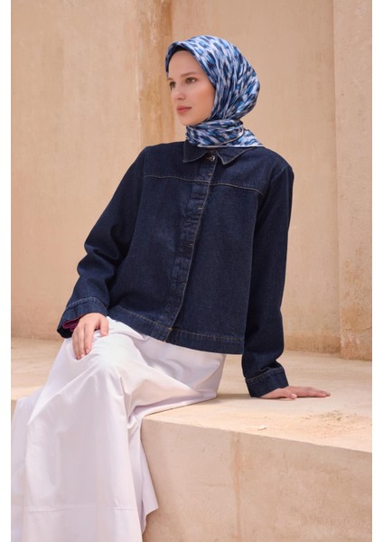 Tivil İpek Eşarp 4103 - 83 Mavi Karışık Desen fiyatları