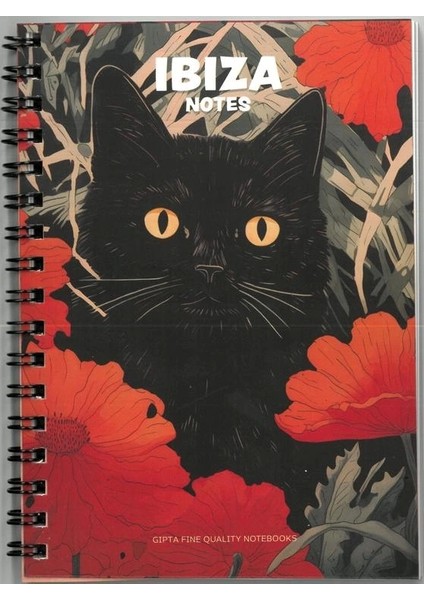 Ibıza Notes A6 Spiralli Karton Kapak 80 Yp. Çizgili Not Defteri