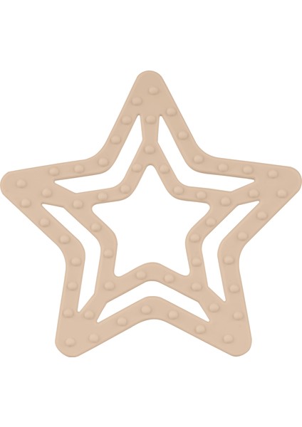 Silikon Yıldız Diş Kaşıyıcı Latte Bej